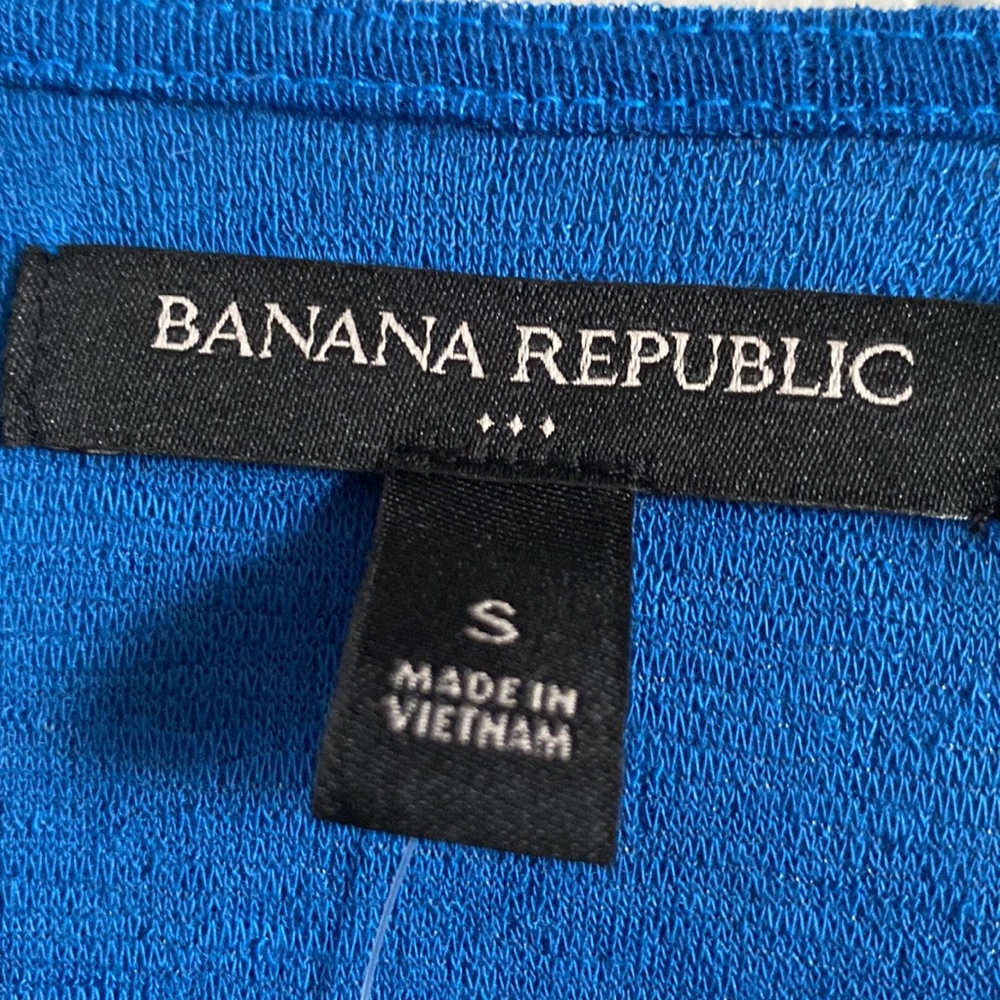 Banana Republic Blue Wrap Top - Picture 2 of 4